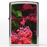 Pagoda Flowers Colorful Red and Pink Zippo Lighter