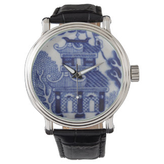 Pagoda watch with black band