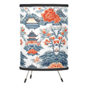 PAGODAS AND FLORAL TRIPOD LAMP (Left)