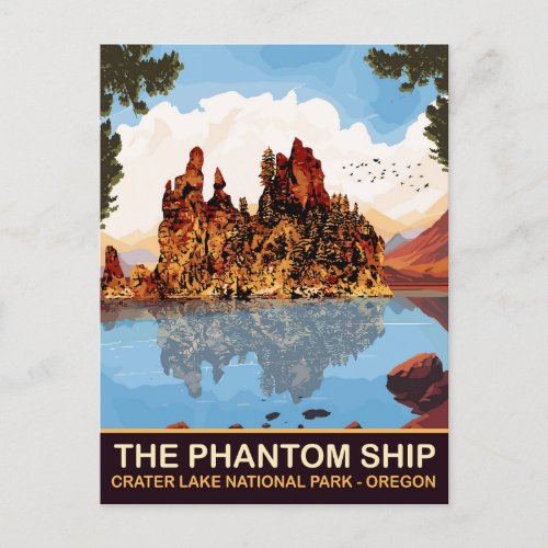 Pahntom Ship Crater Lake National Park Oregon  Postcard