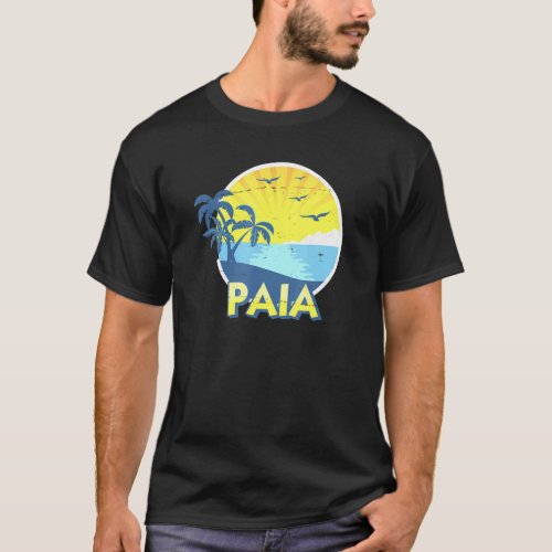 Paia Maui  Island Surfing 70s T_Shirt