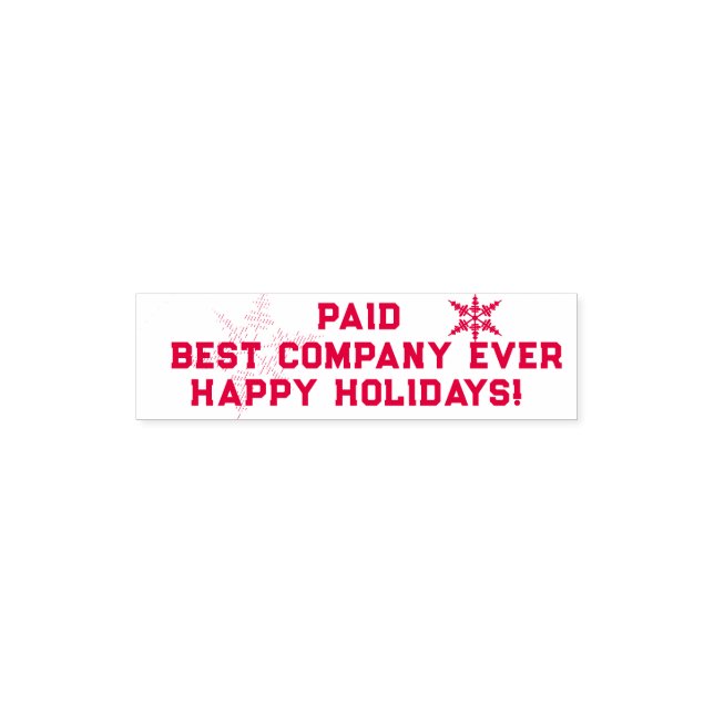 PAID Big Snowflake Self-inking Stamp (Design)