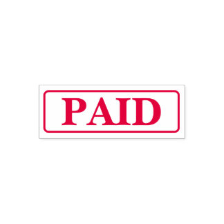 PAID Business Text Custom Self-inking Stamp