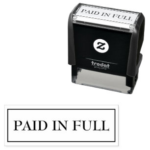 PAID Business Text Custom Self-inking Stamp
