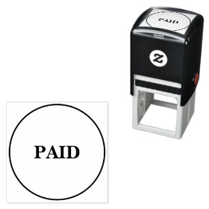 PAID Business Text Custom Self-inking Stamp