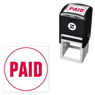 PAID Business Text Custom Self-inking Stamp