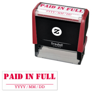 PAID Business Text Custom Self-inking Stamp