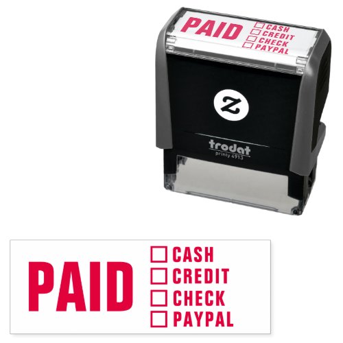 Paid Cash Credit Check Paypal Self_inking Stamp