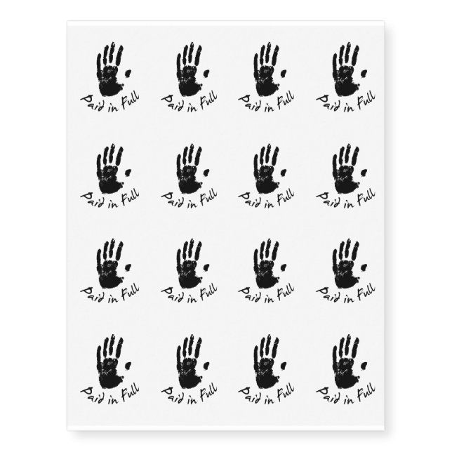 Paid Christian Faith Jesus Hand Temporary Tattoos (Front)