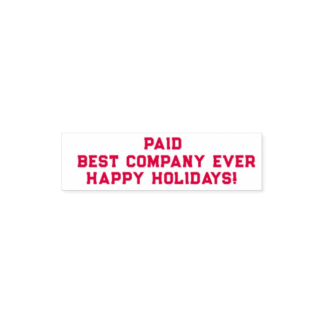 PAID Holidays Self-inking Stamp (Design)