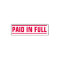 "PAID IN FULL" Between Solid Lines