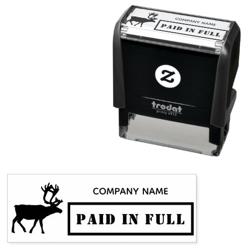Paid in Full Business Deer Modern Hunter Self_inking Stamp