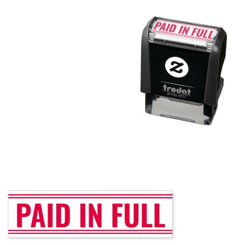 PAID IN FULL Business Text Template Self_inking Stamp