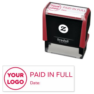 Paid In Full Custom Business Company Logo Self-inking Stamp