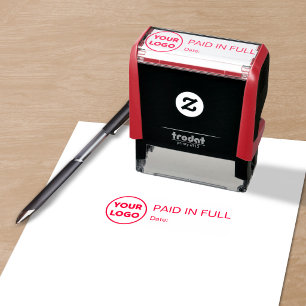 Paid In Full Custom Business Company Logo Self-inking Stamp