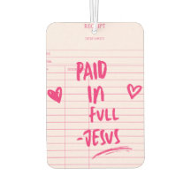 'Paid In Full - Jesus' Pink Receipt Christian Gift