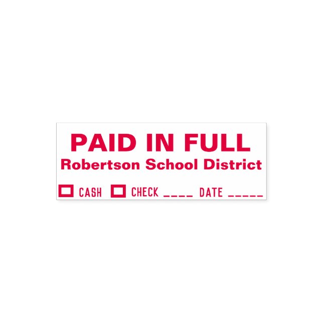 PAID IN FULL Personalized Stamp (Design)