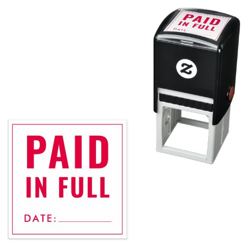 Paid in Full Red Self_inking Stamp