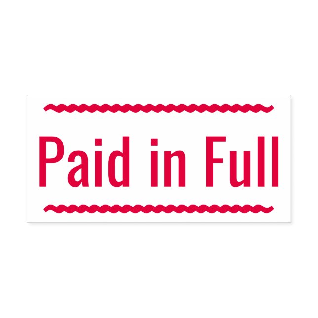 "Paid in Full" Rubber Stamp (Design)