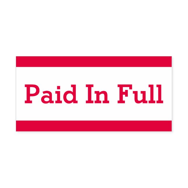 "Paid In Full" Rubber Stamp (Design)