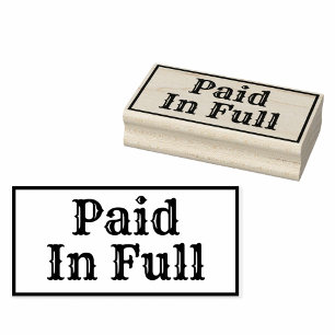 Paid in Full. Rubber Stamp