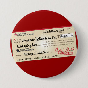 Paid in Full Saved by Jesus Check Button
