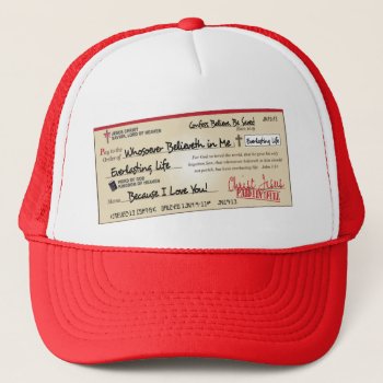 Paid In Full Saved By Jesus Check Trucker Hat by ne1512BLVD at Zazzle