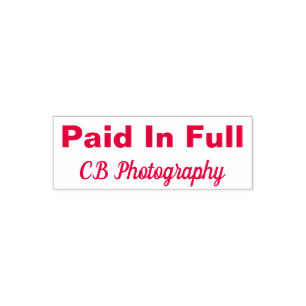 Paid In Full Stamp Personalized with Company Name