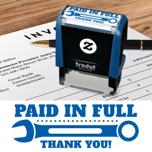 Paid in Full Thank you! WRENCH Self-inking Stamp