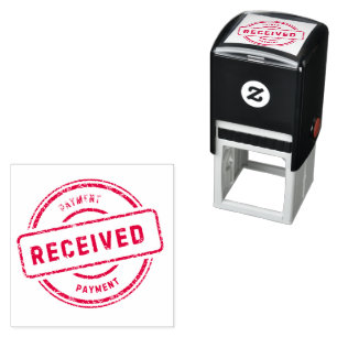 PAID Office Simple Framed red Self-inking Stamp
