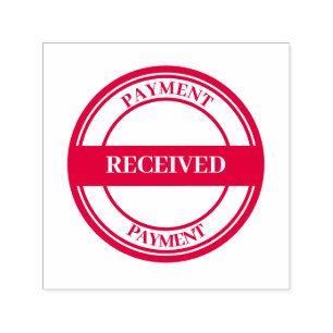 PAID Office Simple Framed red Self-inking Stamp