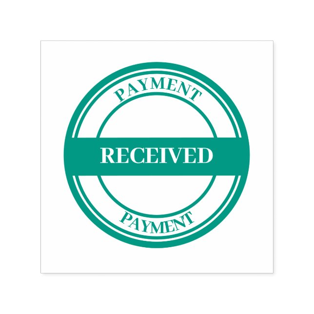 PAID Office Simple Framed red Self-inking Stamp (Design)