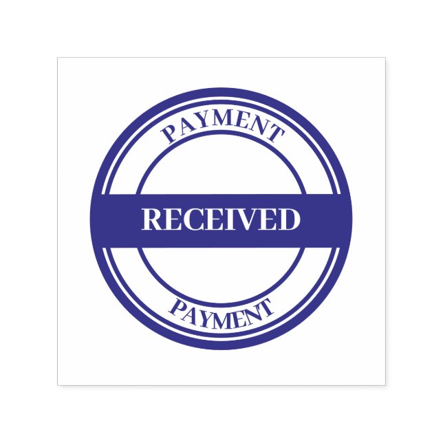 PAID Office Simple Framed red Self-inking Stamp (Design)