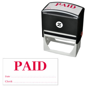 PAID Office Simple Framed Self-inking with date Stamp