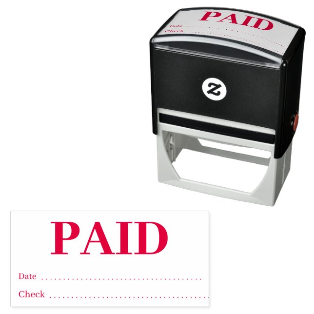 PAID Office Simple Framed Self-inking with date Stamp (In Situ)