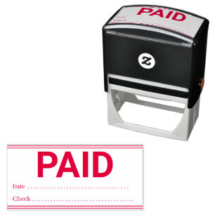 PAID Office Simple Framed Self-inking with date Stamp