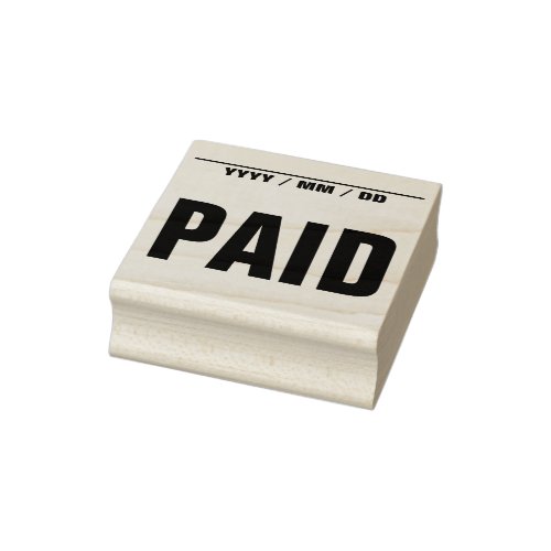 PAID Rubber Stamp