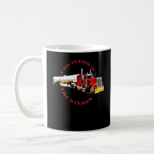 Paid to look out the window Trucker  Coffee Mug