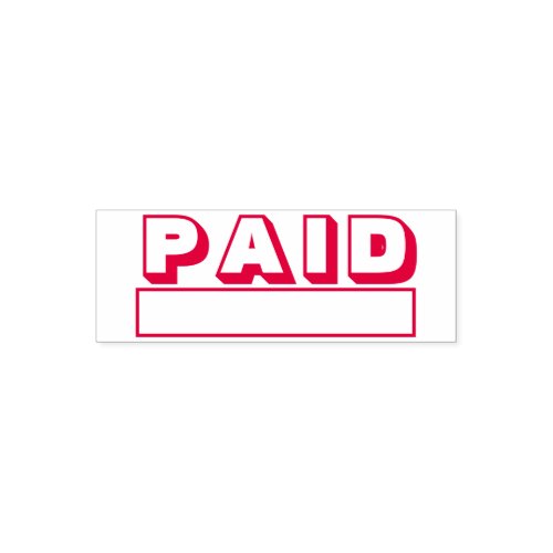 PAID with area _ Basic Office or Business Bank Self_inking Stamp