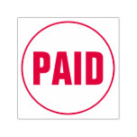 [ Thumbnail: "Paid" Within a Circle Outline Self-Inking Stamp ]
