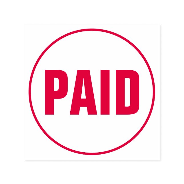 "PAID" Within a Circle Outline Self-inking Stamp (Design)