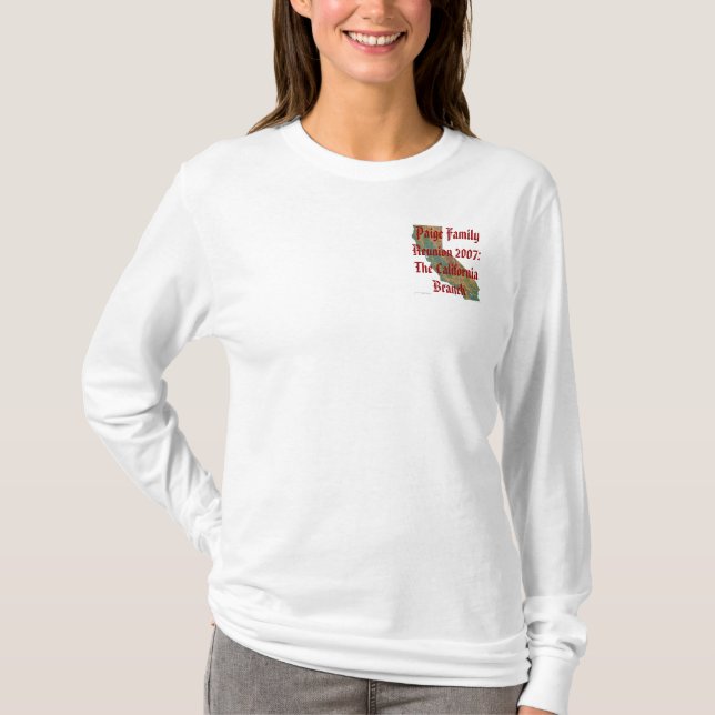 Paige Family Reunion 2007: Ladies Hoodie T-Shirt (Front)