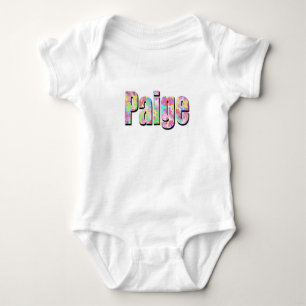 Paige Girls Name Logo, Baby Bodysuit