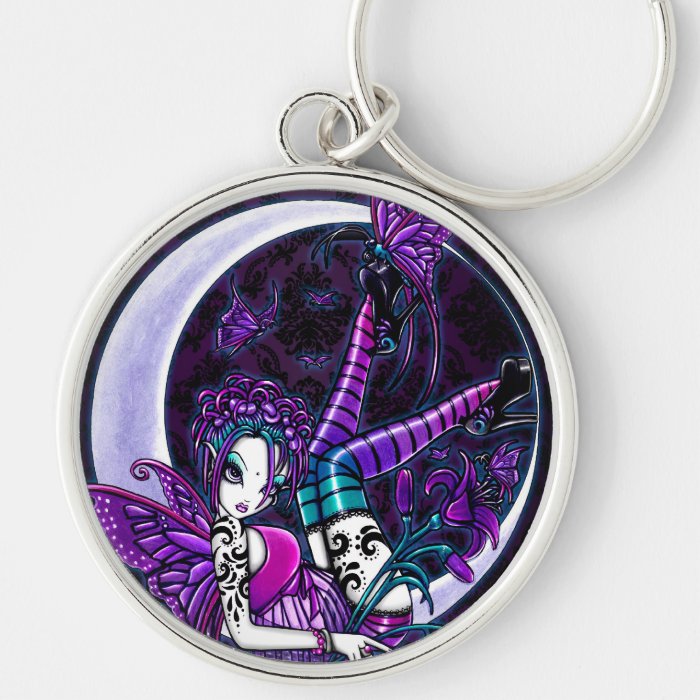 "Paige" Gothic Tattoo Fairy Art Keychain