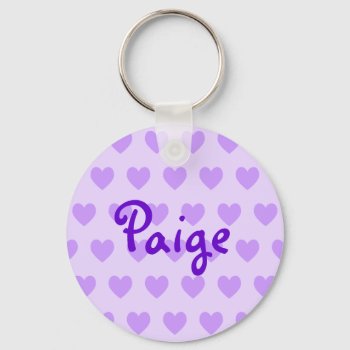 Paige In Purple Keychain by purplestuff at Zazzle