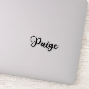 Paige Name - Handwritten Calligraphy Sticker
