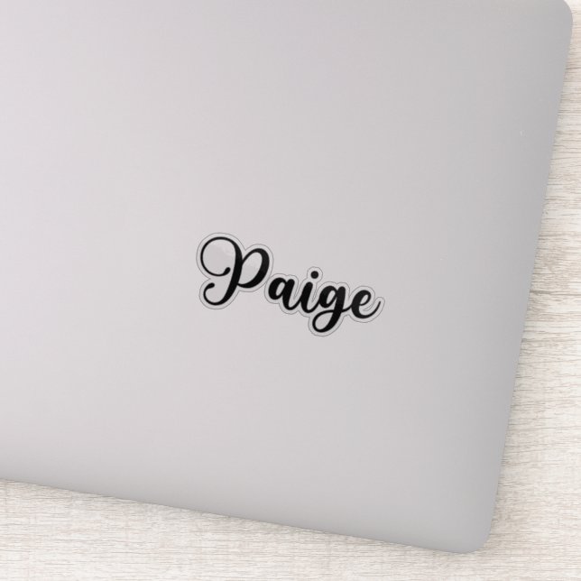Paige Name - Handwritten Calligraphy Sticker (Detail)