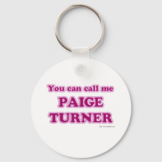 Paige Turner Keychain (Front)