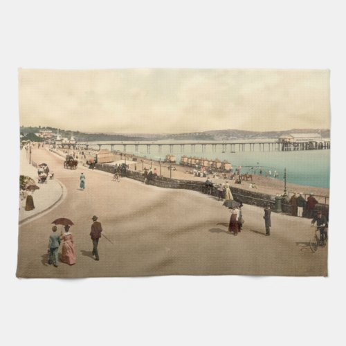 Paignton Pier Devon England Kitchen Towel