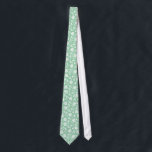 Pail Green And White Floral Damasks Pattern 2 Neck Tie<br><div class="desc">Elegant pail mint-green and white seamless floral damasks pattern.</div>